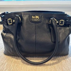 Coach black leather purse
